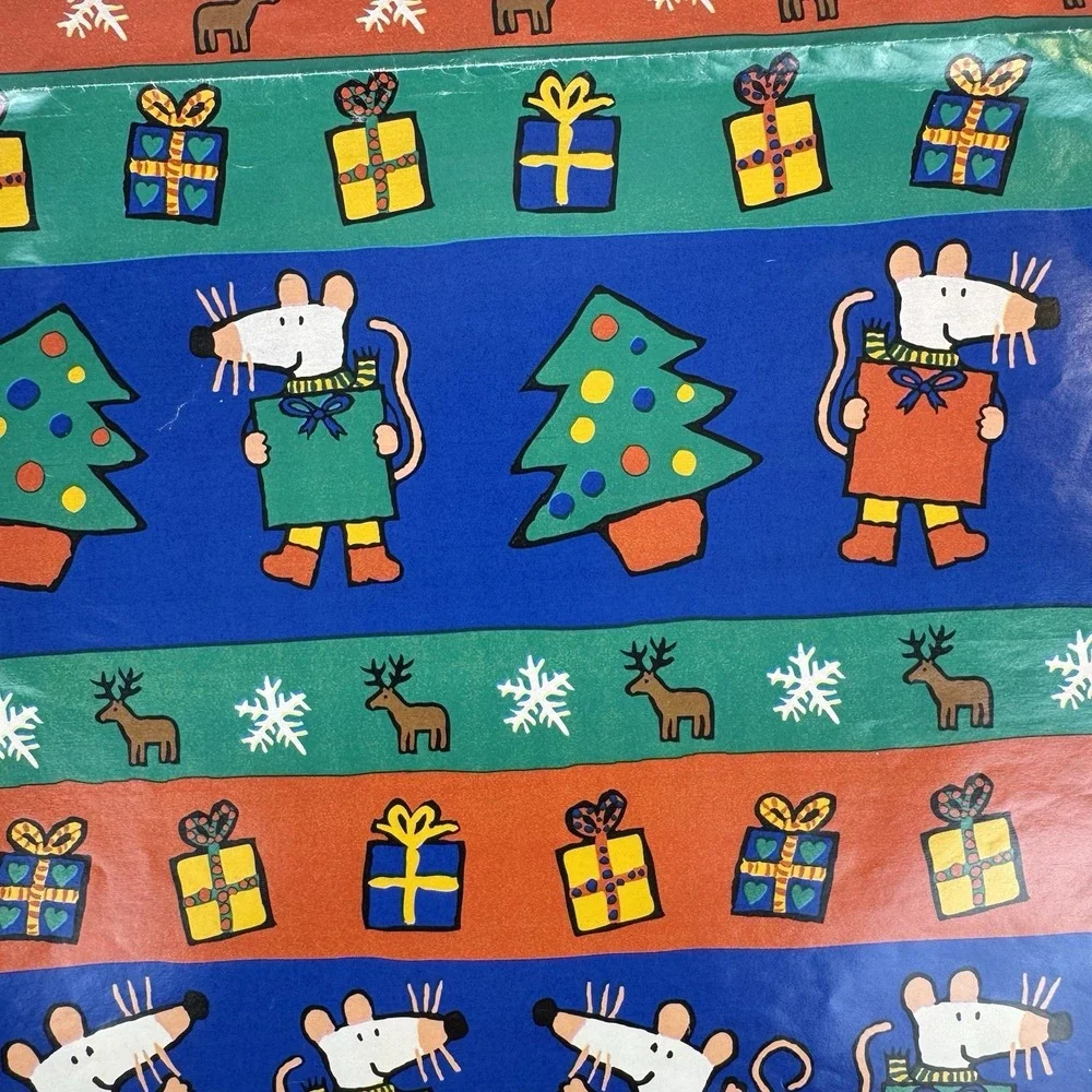 Maisy Mouse Christmas gift wrap Vintage 1998